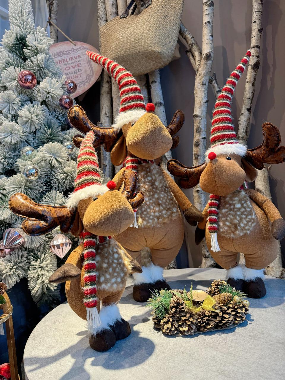 Ри-Нг-947 Декоративная мягкая игрушка "Лось" 25*13*58 XY3204