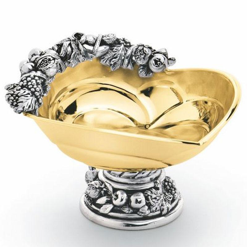 Иг-6077106 Ваза с розочками на подставке с отделкой под золото Ø 18 x h 13cm Chinelli